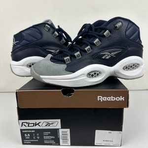 Reebok Question Mid Georgetown Allen Iverson Basketball Shoes Youth Size 5.5